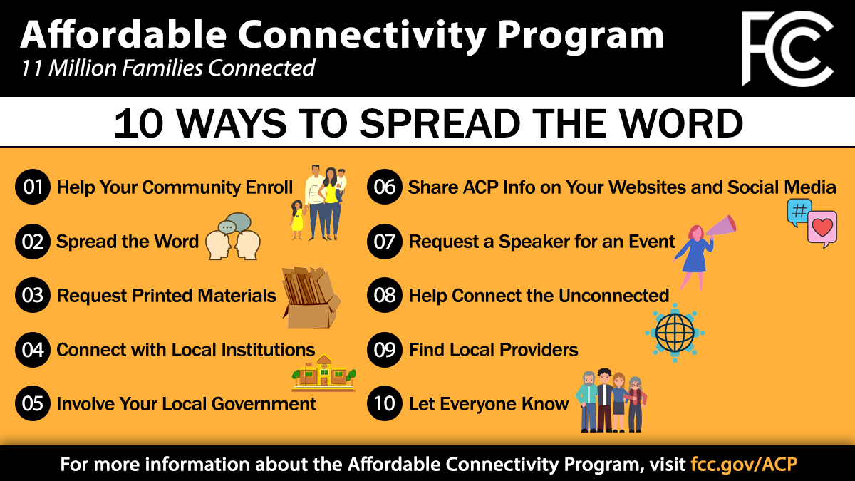 Affordable Connectivity Program. 10 ways to spread the word