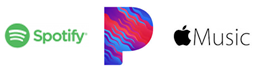 Spotify, Pandora, Apple Music