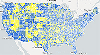Mapping Broadband Health in America on the C2H Homepage