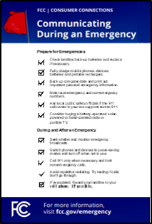 Button image - download tip card 'Communicating During an Emergency'