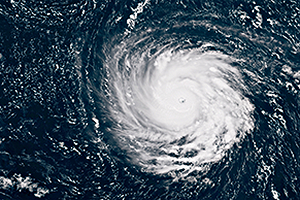 satellite view of a hurricane over water satellite view of a hurricane over water