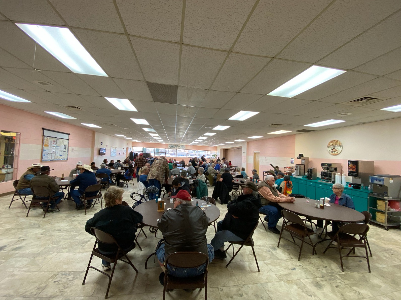 A full house awaits the start of the FCC's consumer presentation Thursday at the Deming-Luna County Senior Citizens Center, in Deming, NM.