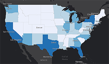 Thumbnail of map of ECF demand by state