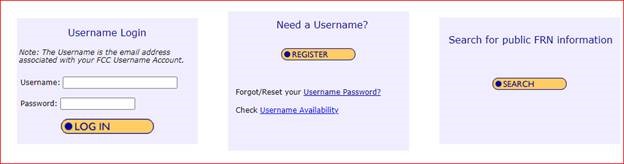 CORES Login page