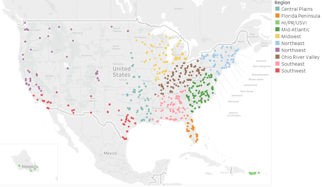 Repack Regions Map