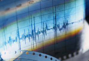 seismograph earthquake measuring device paper output: seismogram seismograph earthquake measuring device paper output: seismogram