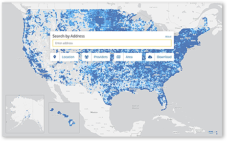 National Broadband Map, click to go to the map