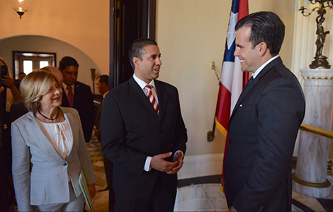 With Ricardo Rosselló, Governor of Puerto Rico.