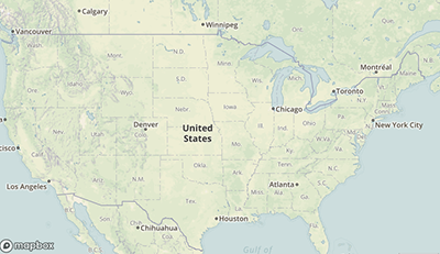 United States map used on the FCC's interactive TV reception map webpage. Click to insert your address and see the frequency change timeframe for most local channels in your market.