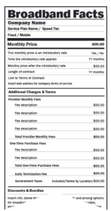 Sample Broadband Label Thumb for Consumer Help Center