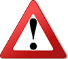 exclamation point centered within red triangle warning symbol exclamation point centered within red triangle warning symbol