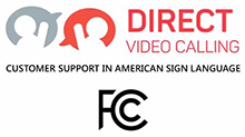 Direct Video Calling - Customer Support in American Sign Language